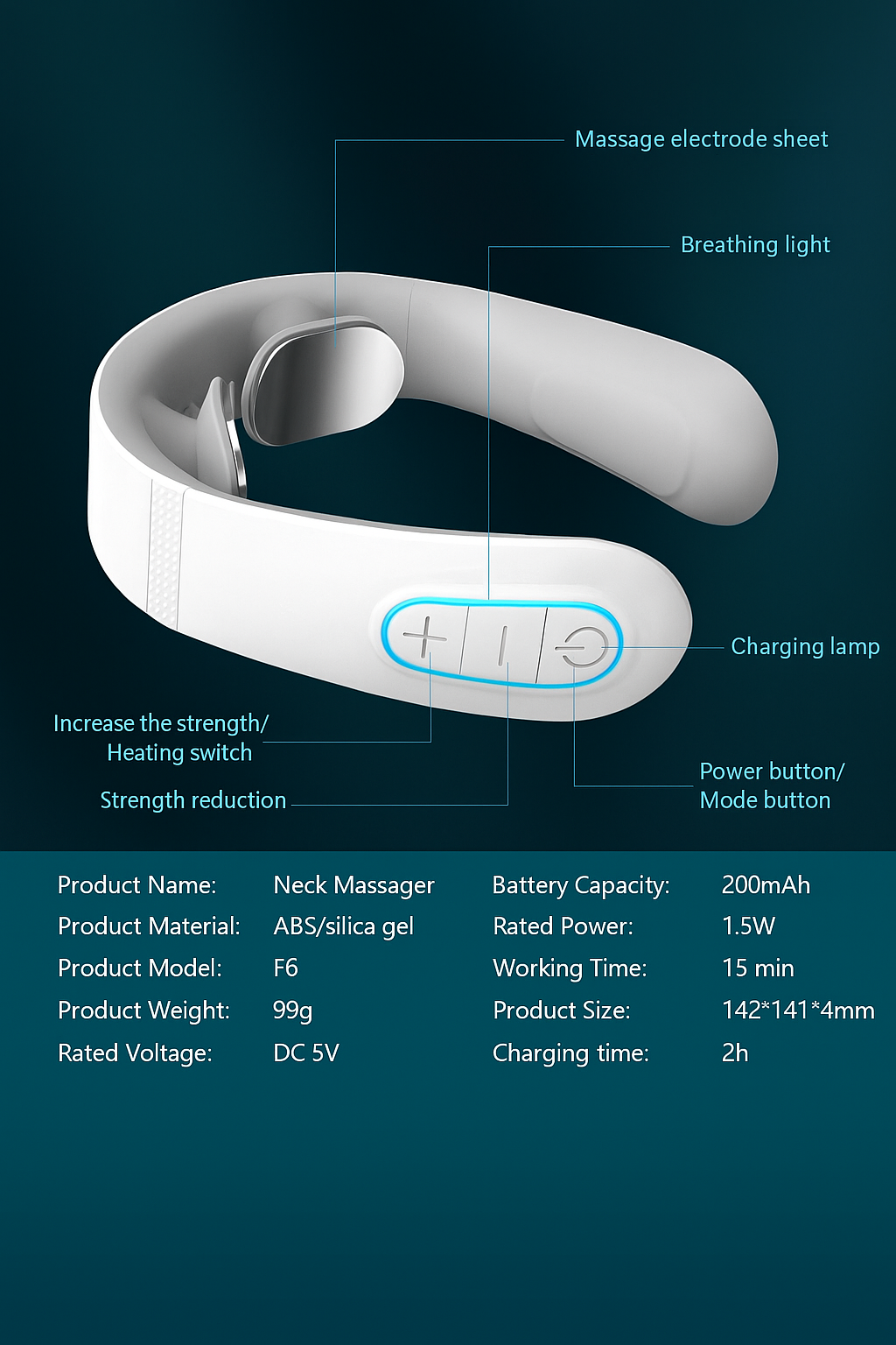Electric Neck Massager with TENS Therapy