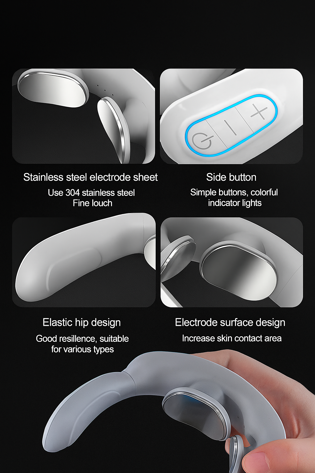 Electric Neck Massager with TENS Therapy